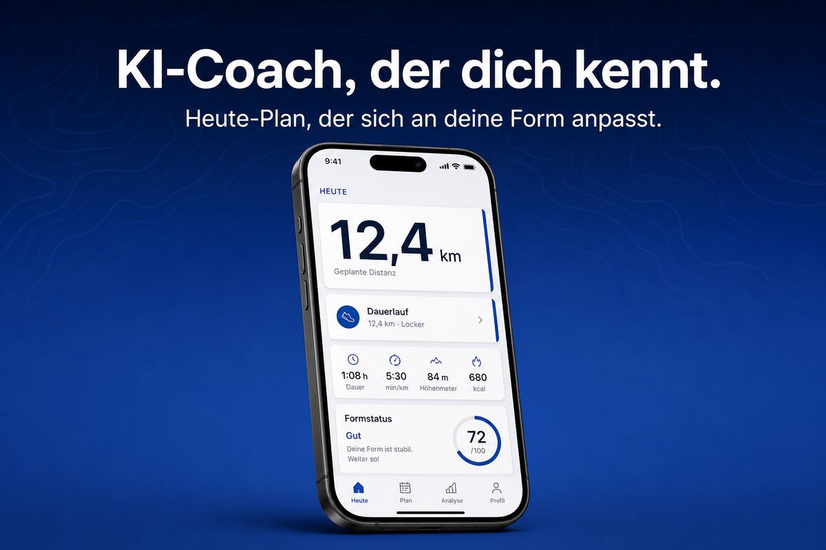KI-Coach, der dich kennt – Heute-Plan, der sich an deine Form anpasst.